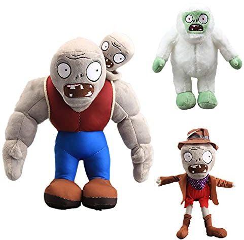 Laruokivi 3pcs Gargantuar & Zombie Yeti & Cowboy Zombie Plush Toy Game Figures Stuffed Doll