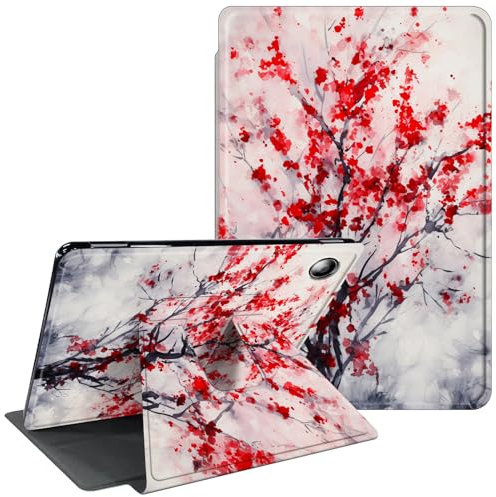 CGFGHHUY Étui pour iPad 9{^>e<^} génération 2021 pour iPad 8e/7{^>e<^} génération, étui de protection pour iPad 10.2, support rotatif à 360 degrés, fonction veille/réveil automatique, aquarelle arbre