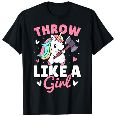 Throw Like A Girl Axe Throwing Girl Female Axe Thrower T-Shirt