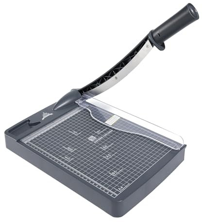 JIELISI A4 Massicot Outil de Scrapbooking avec Protection de Sécurité et Verrouillage de la Lame Couper Papier et Photo,12 Pouces le Coupe Papier à Guillotine Peut Couper jusqu'à 12 Feuilles