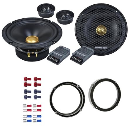 Ground Zero GZRC165.28SE Lautsprecher mit Einbauset passend für VW Volkswagen Golf VII + Variant ab 2012 Türen vorne/hinten 380 Watt 165mm 2 Wege Kompo