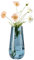 Jarrón de cristal grande moderno de 9.8 pulgadas para flores, centros de mesa y detalles decorativos, jarrón alto para decoración de mesa de oficina y hogar