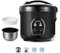 MOOSUM Electric Rice Cooker with One Touch for Asian Japanese Sushi Rice, 1.8L for 3-10 People, 10-cup Uncooked, Convenient Cooker with Steamer, Stainless Steel Housing and Auto Warmer, Dark