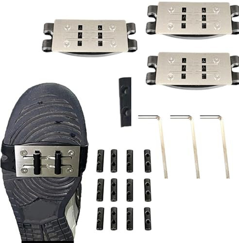 Pad Sparks für Skateboards, Fußdruckschieber Reitschuhüberzug, Fahrrad-Reibungsfunken-Werkzeug-Pad, Motorrad, Fahrrad-Pad, Skateboard-Zubehör, Fußbremsenfunken (3 Set)
