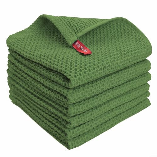 EXTRWORY 6 toallas de cocina, paños de cocina, absorbentes, paños de limpieza, paños de cocina, paños de cocina, paños de cocina, paños de cocina (verde)