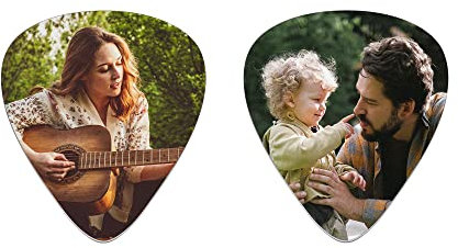 Zysta Personalisierte Plektrum Foto Plektren Gitarre MIT Wunschbild 2/4/6 Stück Guitar Picks Bass-Plektren für Bass E-Gitarre Akustikgitarre Ukulel