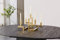 HOOZ Moderner Kerzenständer für Stabkerzen in Gold - Gold, Chrom & Schwarz metallic - Platz für bis zu 5 Kerzen - Elegantes Design für stilvolle Deko - Perfekt für Wohnzimmer & Esszimmer