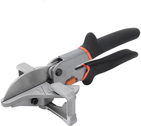 TIKATARER Gehrungsschere mit Mehreren Winkeln, 240 Mm, 0–135 Grad, Angelschere für Kabelkanäle, Zierschneider, Handwerkzeug, Viertelrund-Schneidwerkzeug, Multifunktional, Hoher