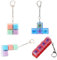 4 Pcs Keyboard Fidget Toy, Fidget Keyboard, Desk Toys Skin Picking Fidget Toys with Lamp Funny Button Fidget Toy for to Relief Stress Pass The Time Decompression Gift for Boys Girls