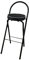 Tragbarer, faltbarer Hochhocker für Haushalt, Theke, Kasse, Bar, Schwarz (65 cm)