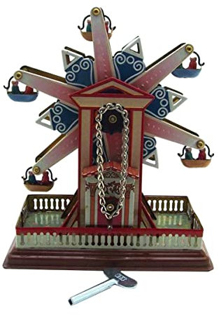 Alipis Kreatives Blechspielzeug Ferris Wheel Mechanisches Wind up Für Dekoratives Wohnaccessoire Handgefertigte Spielzeugattraktion Ideal Als