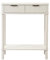 60cm Wooden Console Table for Hallway Slim, Modern Living Room White Entryway Table, 2 Drawers Narrow Entrance Hall Table with Storage Shelf