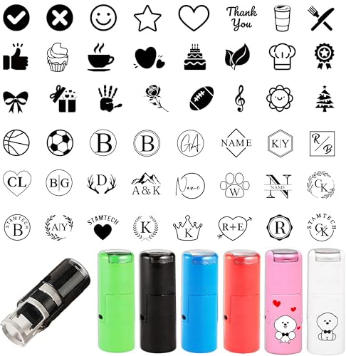 Individueller Treuekartenstempel mit Logo, personalisierbar, selbstfärbender Mini-Stempel, 12 mm / 0.47in, Visitenkartenstempel