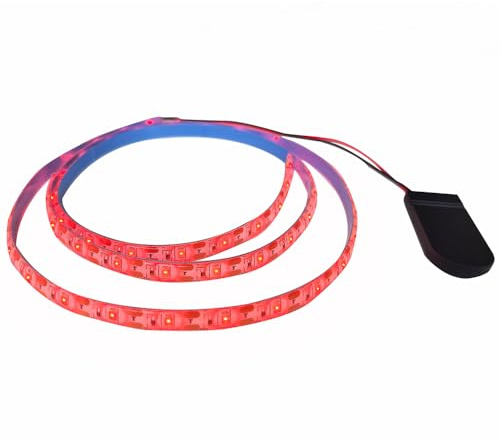 Vrabocry DC5V Button Batterie betrieben 2M rot LED Streifen 3528 60LEDs Flexible LED Band TV BackLight Schrank Nachtlicht IP65 wasserdicht Bandseil Heimdekoration