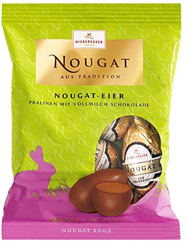 Niederegger Nougat Eier Vollmilch Schokolade mit Nougat Füllung 85g