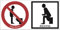 LEMAX® Aufkleber WC-Schild, Falsch - Richtig, 70 x 140 mm Folie selbstklebend 140x70mm