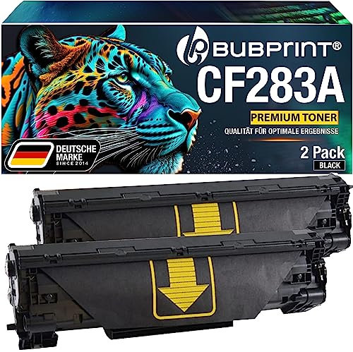 Bubprint 2 Toner kompatibel als Ersatz für HP CF283A 83A für HP Laserjet Pro MFP M125nw M125a M126a M126nw M127fn M127fs M127fw M128fn M128fw M201dw M201n M225dn M225dw M226dn M226dw Schwarz