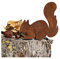 Crispe Baumdeko Sitzendes Eichhörnchen zum Anbringen an Baum, Holz in Edelrost