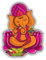 Lord Ganesha Lotus Hochwertigen Auto-Autoaufkleber 10 x 12 cm