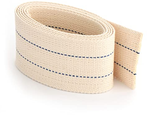 NKlaus 48 mm - 100 % coton naturel - Mèche plate - Pour brûleur à huile - Lampe à huile avec pétrole nettoyé