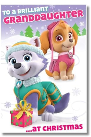 Paw Patrol ptx08 Enkelin Weihnachten Karte