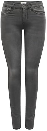 ONLY Onlroyal Reg SK Dnm Jeans Bj312 Noos, Vaqueros Skinny Mujer, Gris (Dark Grey Denim Dark Denim), W30/L34