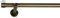 Sento 19mm Metall Gardinenstange Vorhangstange 1-läufig Messing Antik Modern Zoya 180 cm