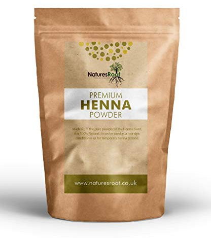 Natures Root 100% Natural Henna Powder (Lawsonia Inermis) – Naturally Grown Hair Dye – Perfect for Body Art