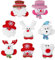 Brosche Weihnachten 8pcs LED Brosche Weihnachten Brosche Pin Weihnachtsmann Brosche Schneemann Brosche Geweih Abzeichen Brosche für Kind Party Geschenk Mitbringsel Weihnachten