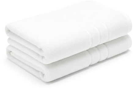 A & B TRADERS Pack of 2 or 4 Big Large Jumbo Bath Sheets Towels Soft Cotton Prime Egyptian Bale Sets (White, 2)