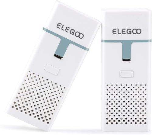 ELEGOO Mini Luftreiniger mit Aktivkohlefilter und Universaladapter für LCD, DLP, MSLA Resin 3D Drucker(2er Set)