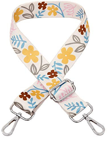 Schultergurt Tragegurt Bunter Verstellbarer Tschengurt Umhängegurt für Schultertasche Tragetaschen und Handtaschen Blumen Muster 80-140cm Schulterriemen