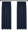 Deconovo Verdunkelungsgardinen Blickdichte Dicke Vorhänge mit Kräuselband Thermo gegen Kälte, 183x132cm(HöhexBreite), Dunkelblau, 2er Set