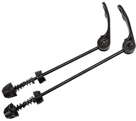 Free-fly MTB Quick Release Bicycle Skewer Set - Front and Rear Mountain Bike Quick Release Skewers - Multiple Color Options (Black)