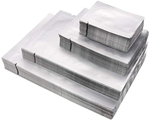 Cabilock 100Pcs Mylar Taschen Reusable Aluminium Folie Vakuum Beutel Heat Abdichtung Beutel Folie Taschen für Tee Süßigkeiten Nüsse Kekse Kaffee Bohnen Cookies- 18X26cm