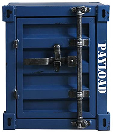 Büttner Kommode im Industrial Container Look aus Metall - Dunkelblau