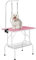 Yaheetech 36'' Adjustable Dog Grooming Table For Dogs/Cats w/Basket/Noose Tools Storage Rack Stainless Steel Arm Frame, Pink