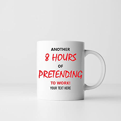 Ditzy Doll Personalised Mug - 11oz Funny Birthday Gift Custom Text Novelty Christmas Coffee Tea Joke Idea (Pretending to Work)