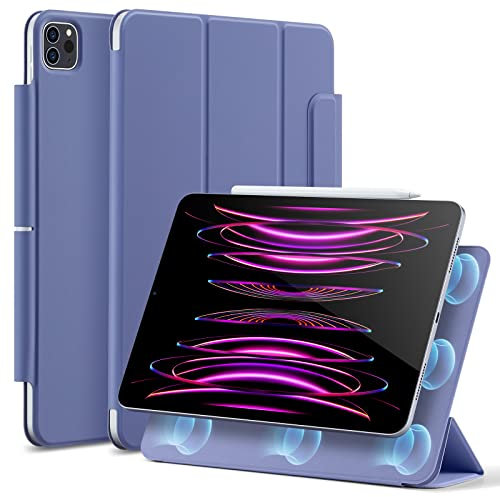 ESR Cover per iPad PRO 12.9” (2022/2021/2020, 6a/5a/4a Gen), Custodia Magnetica con Supporto Completo per Pencil 2, Aggancio Magnetico, Supporto a Due Posizioni, Auto Attivazione/Standby, Viola
