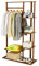 unho Portant à Vêtements en Bois: Penderie Vetements Solide pour Chambre Adulte Porte-Vêtement Sur Pied Multifonctionnel Armoire Ouverte à 4 Étagères pour Entrée Dressing Salon