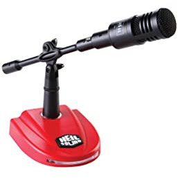 HEIL Sound PR-10-RPKG - AR Dynamic Studio Microphone with LB-1 Lighted Base (RED) with PTT (3-pin XLR)