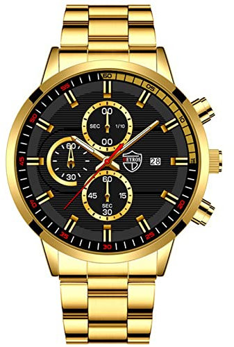 Herrenuhren Casual Edelstahl Analog Quarzuhr Herren Armbanduhr Uhr Business Date Casual Watch Herren Digital Datumsanzeige Uhren Herren Marken Geschenke für den Ehemann