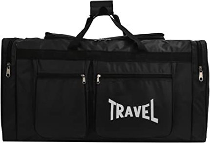 Bolsa De Viaje Lona Talego Plegable Sipobuy 100l, Bolsa Deportiva para Gimnasio, Compartimento para Zapatos, Ligero E Impermeable, Gran Capacidad, Unisex (Negro)