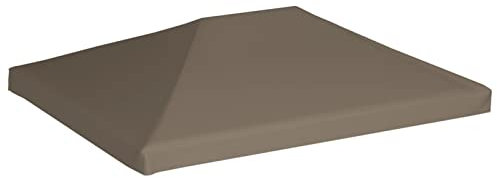Keketa Pavillondach Ersatzdach für Pavillon Ersatzdach Pavillondach für Gartenpavillon Partyzelt Gartenzelt Pavillonabdeckung UV-Schutz und Wasserdicht 310 g/m² 3x4 m Taupe