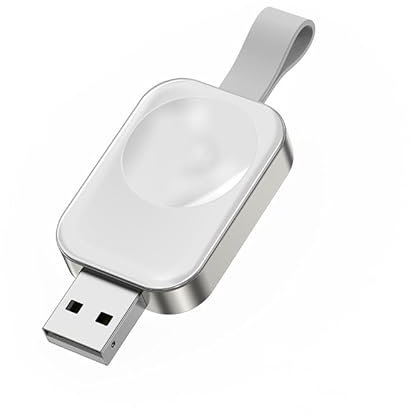 MMOBIEL Caricatore Wireless Compatibile con Apple Watch - Caricatore Compatto USB-A Compatibile con Apple iWatch - Caricabatterie Rapido Magnetico Anche para AirPods - Caricabatterie per iWatch