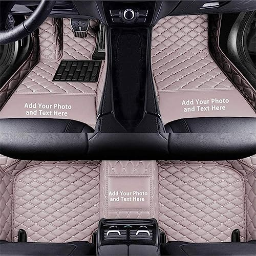Anpassen Autofussmatten für Mercedes A/B/C/E/S/GL/GLA/GLC/GLK/GLS-Klasse | Personalisierung Autoteppich für Vorne und Hinten 3D Luxus PU-Leder Matten, Rutschfest, Wasserdicht Grau