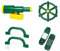 Barcaloo Playground Accessories for Kids, Outdoor Playset for Kids, 7 Piece Pirate Telescope, Playhouse Wheel, Green Safety Handles and Phone Fixings for Backyard, Tree House