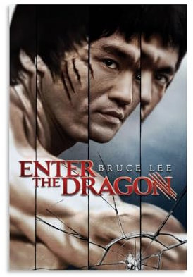 ENILSA Bruce Lee Enter The Dragon Leinwand-Poster, dekoratives Gemälde, Leinwand-Wandposter und Kunstdruck, modernes Familienschlafzimmer-Dekor-Poster, 30 x 45 cm