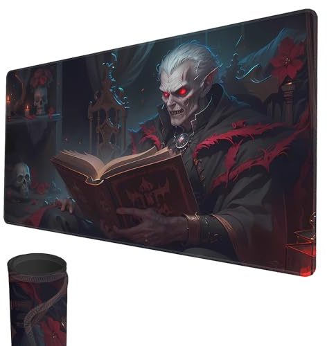 MTG Spielmatte Genäht Kanten, rutschfeste MTG Spielmatten, TCG Spielmatte 24“ x 14“ Board Game MTG Matten + Aufbewahrungstasche Für Personen ab 14 Jahren 4 Spieler