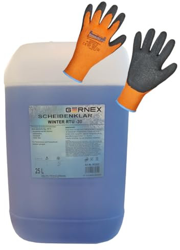 Hauswerk.shop Scheibenklar Winter RTU -30°C 25 Liter + Winterhandschuhe